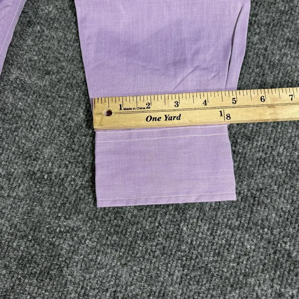 Polo Ralph Lauren Shirt Mens 16 34/35 Purple Solid Long Sleeve Dress Button Up